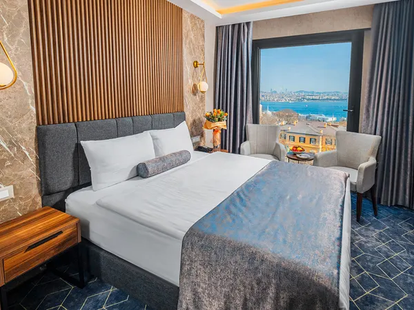 Ring Stone Bosphorus Hotel, Taksim / Pera, Beyoğlu (Istiklal Avenue) — غرفة قياسية بإطلالة على البحر