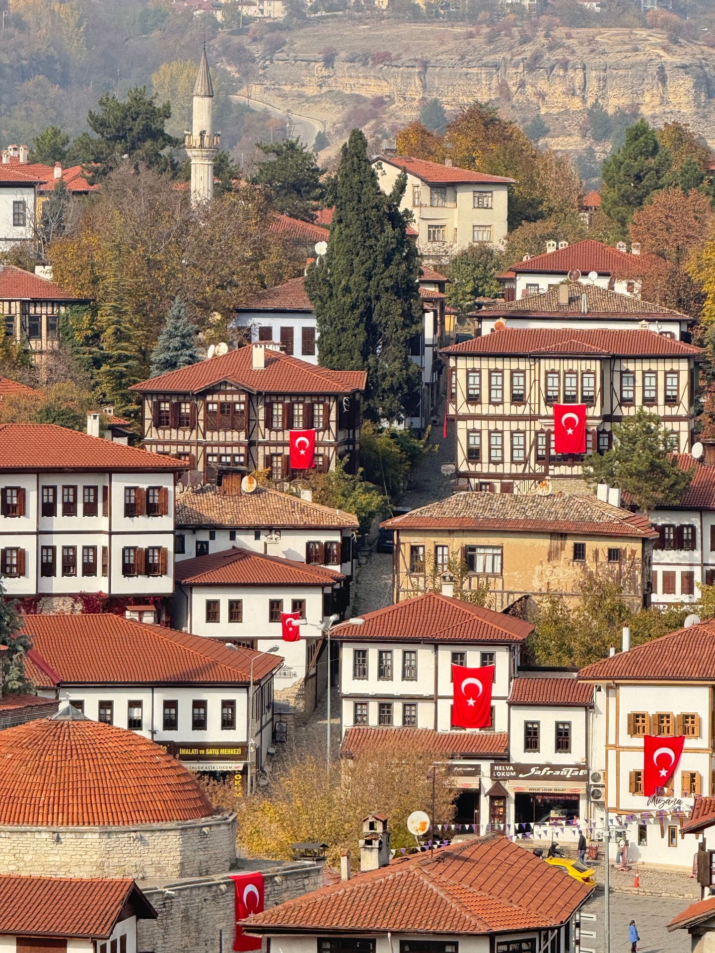 Timber-framed Ottoman houses and shops in the Safranbolu old town
